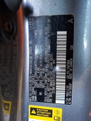 2T2BK1BA3FC293188 - 2015 LEXUS RX 350 BASE GRAY photo 14