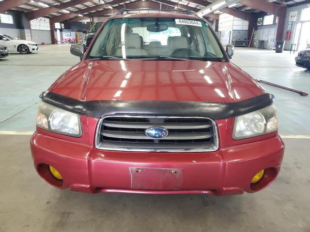 JF1SG65675H751552 - 2005 SUBARU FORESTER 2.5XS Красный фото 5