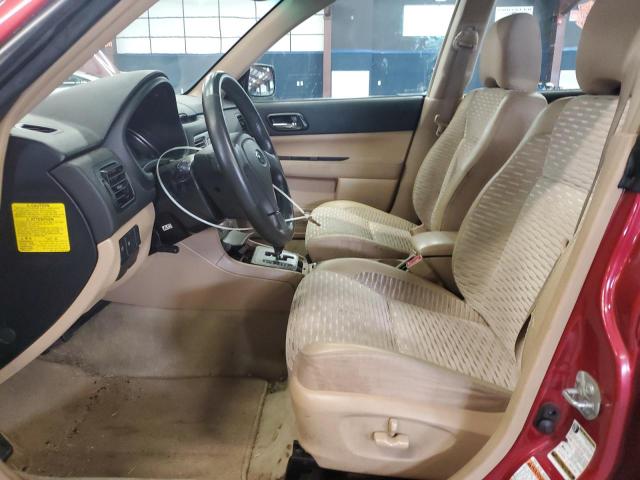 JF1SG65675H751552 - 2005 SUBARU FORESTER 2.5XS Красный фото 7
