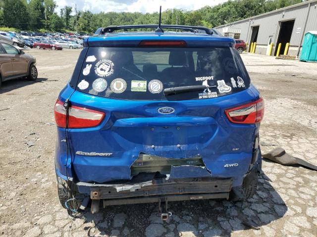 MAJ6P1UL3JC162839 - 2018 FORD ECOSPORT SE BLUE photo 6