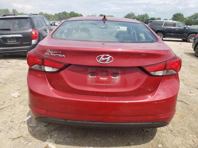 KMHDH4AE4GU605150 - 2016 HYUNDAI ELANTRA SE RED photo 6