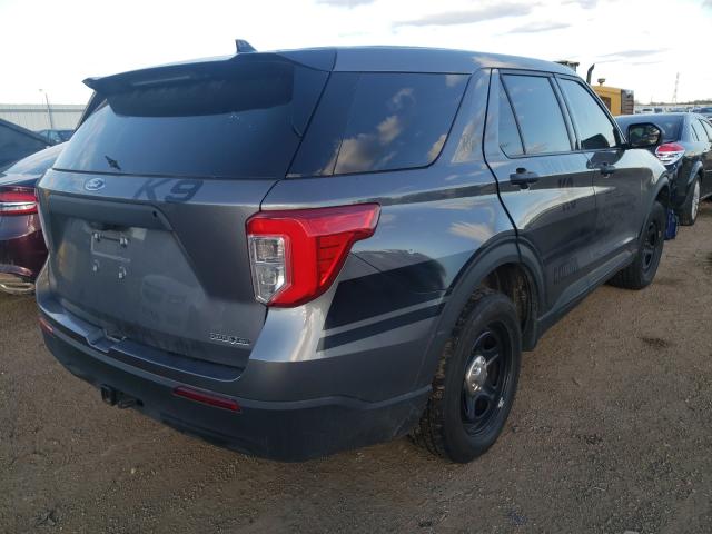 1FM5K8AB4LGC15127 - 2020 FORD EXPLORER POLICE INTERCEPTOR GRAY photo 4