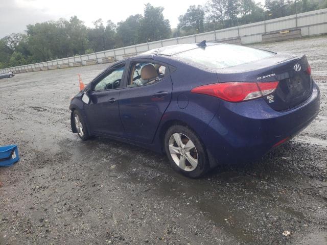 5NPDH4AE7DH416745 - 2013 HYUNDAI ELANTRA GLS BLUE photo 2