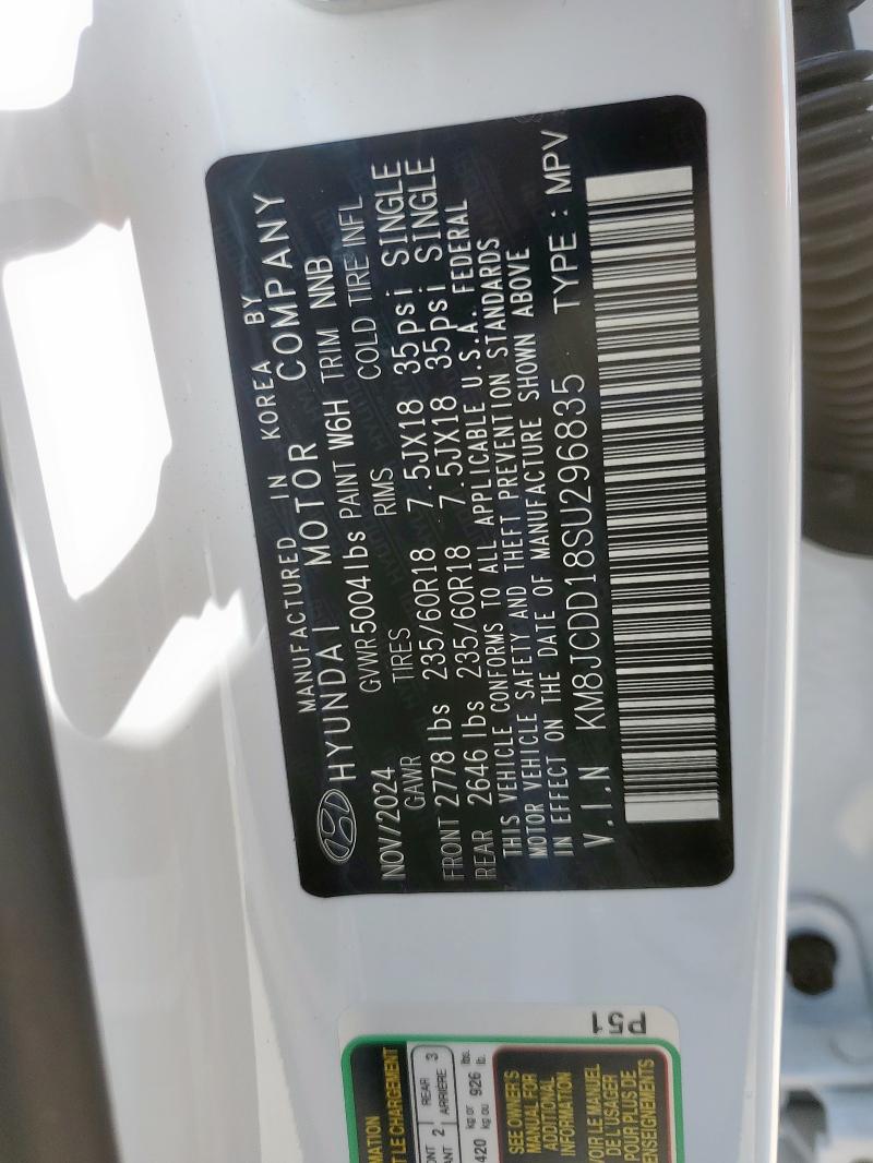 KM8JCDD18SU296835 - 2025 HYUNDAI TUCSON SEL CONVENIENCE Ağ foto 13