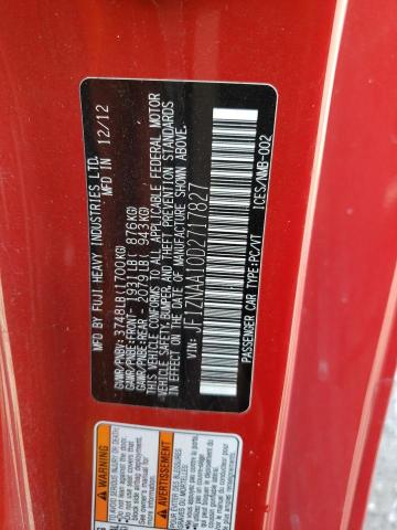 JF1ZNAA10D2717827 - 2013 TOYOTA SCION FR-S 红色 照片 13