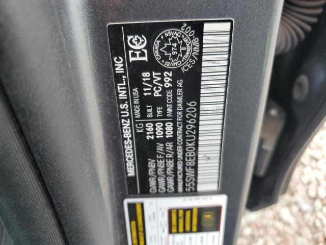 55SWF8EB0KU296206 - 2019 MERCEDES-BENZ C 300 4MATIC GRAY photo 13