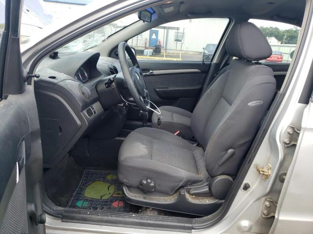 KL1TD56637B059706 - 2007 CHEVROLET AVEO BASE SILVER photo 7