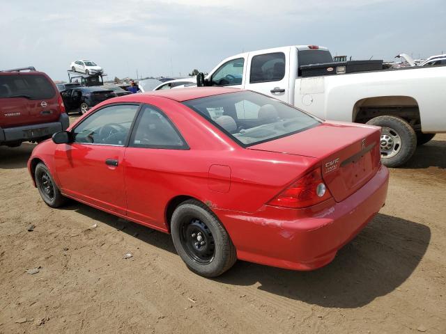 1HGEM22125L015201 - 2005 HONDA CIVIC DX VP RED photo 2