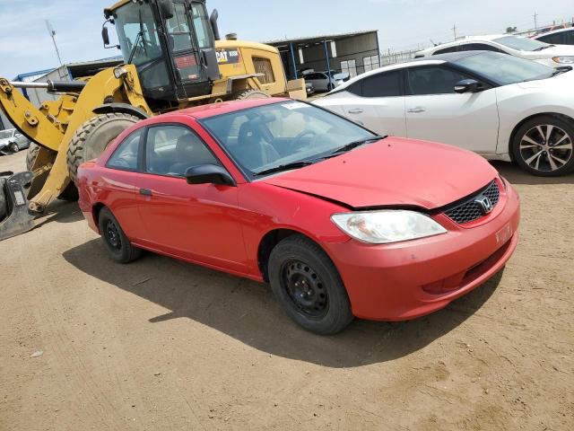 1HGEM22125L015201 - 2005 HONDA CIVIC DX VP RED photo 4