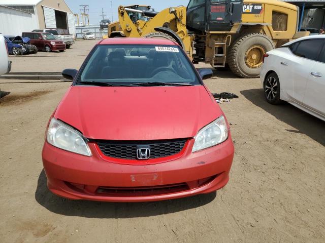 1HGEM22125L015201 - 2005 HONDA CIVIC DX VP RED photo 5