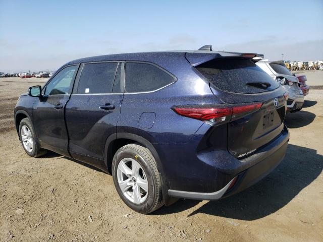 5TDBBRCH4PS111845 - 2023 TOYOTA HIGHLANDER HYBRID LE BLUE photo 2