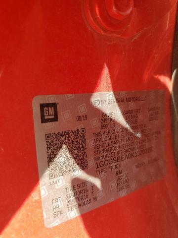 1GCGSBEA0K1320227 - 2019 CHEVROLET COLORADO RED photo 12