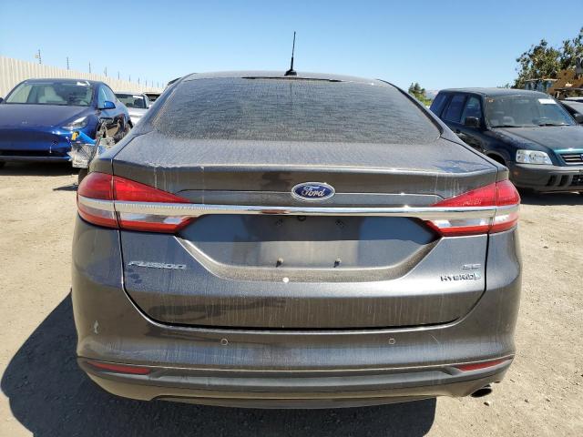 3FA6P0LU7JR181366 - 2018 FORD FUSION SE HYBRID CHARCOAL photo 6