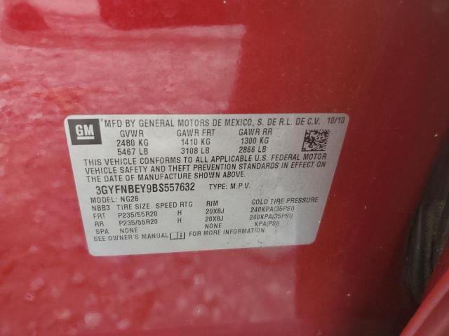 3GYFNBEY9BS557632 - 2011 CADILLAC SRX PERFORMANCE COLLECTION Қызыл фото 13