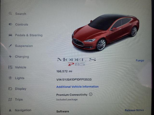 5YJSA1DP1DFP13533 - 2013 TESLA MODEL S 红色 照片 9