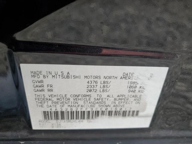 4A32B2FF9CE016017 - 2012 MITSUBISHI GALANT FE BLACK photo 13