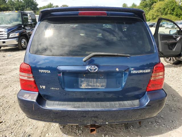 JTEHF21A610012932 - 2001 TOYOTA HIGHLNDER BLUE photo 6