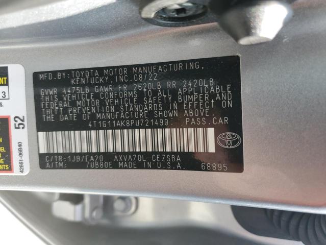 4T1G11AK8PU721490 - 2023 TOYOTA CAMRY SE NIGHT SHADE SILVER photo 13