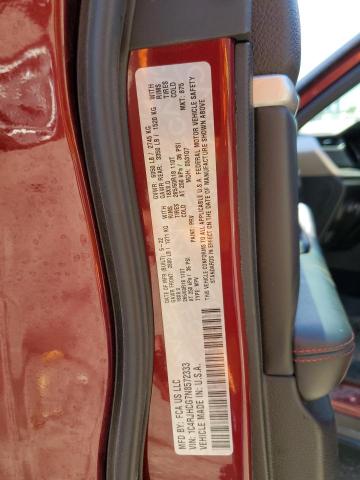 1C4RJHCG7N8572333 - 2022 JEEP GRAND CHER TRAILHAWK ბურგუნდია ფოტო 13