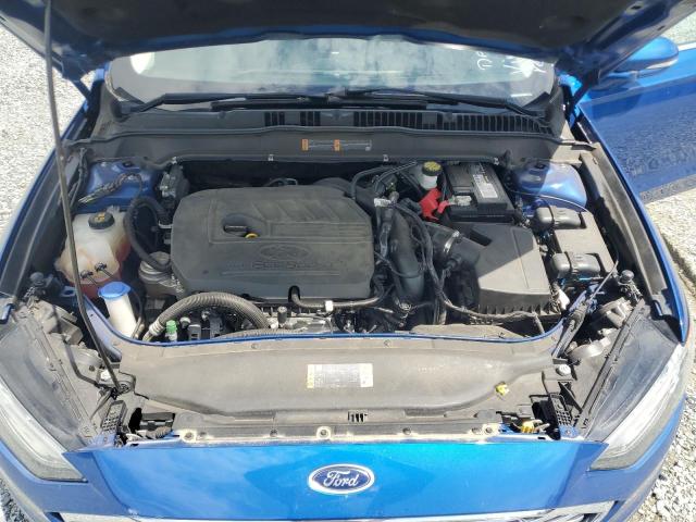 3FA6P0HD1JR188919 - 2018 FORD FUSION SE BLUE photo 11