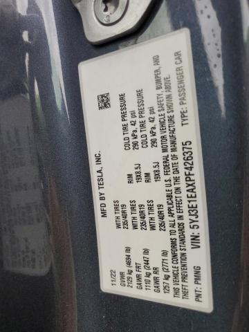 5YJ3E1EAXPF426375 - 2023 TESLA MODEL 3 石墨色 照片 13