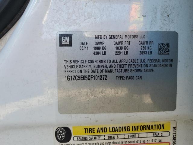 1G1ZC5E05CF101372 - 2012 CHEVROLET MALIBU 1LT 白色 照片 13