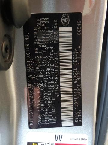 4T1AZ1FB4NU087857 - 2022 TOYOTA AVALON XLE Gümüş foto 13