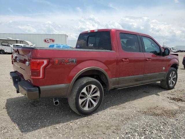 1FTEW1EF4GFA45814 - 2016 FORD F150 SUPERCREW BURGUNDY photo 3