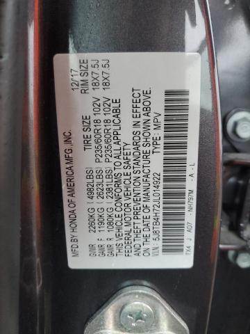 5J8TB4H72JL014922 - 2018 ACURA RDX ADVANCE GRAY photo 13