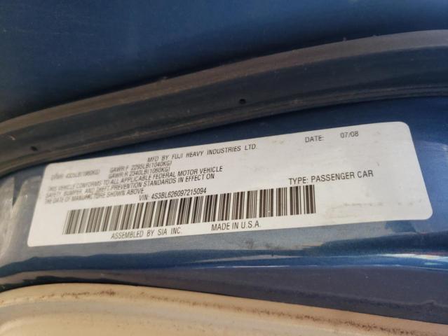 4S3BL626097215094 - 2009 SUBARU LEGACY 2.5I LIMITED BLUE photo 13