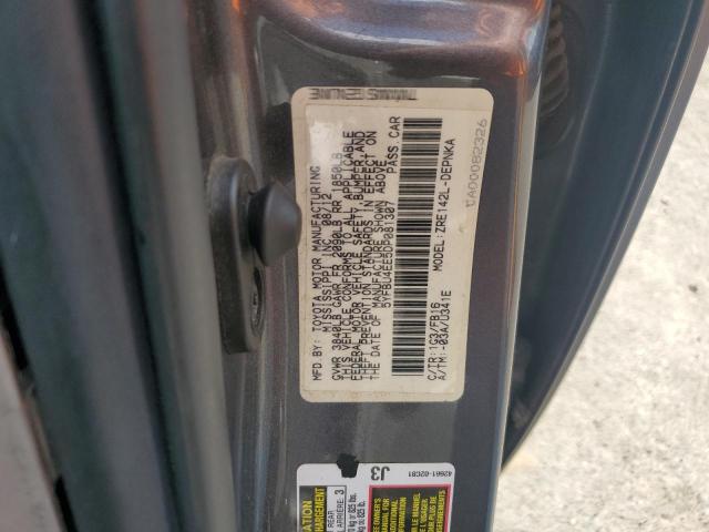 5YFBU4EE5DP081307 - 2013 TOYOTA COROLLA BASE Szary zdjęcie 12