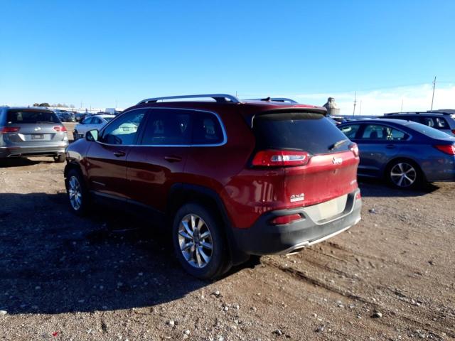 1C4PJMDS9FW699553 - 2015 JEEP CHEROKEE LIMITED RED photo 3