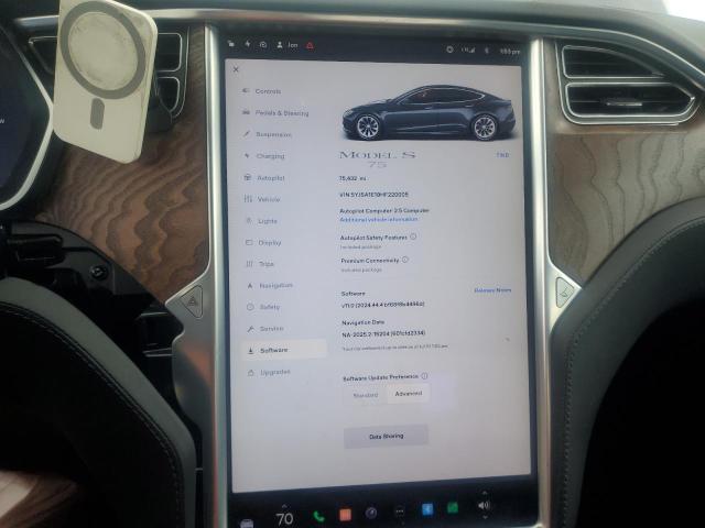 5YJSA1E19HF220005 - 2017 TESLA MODEL S 灰色 照片 9