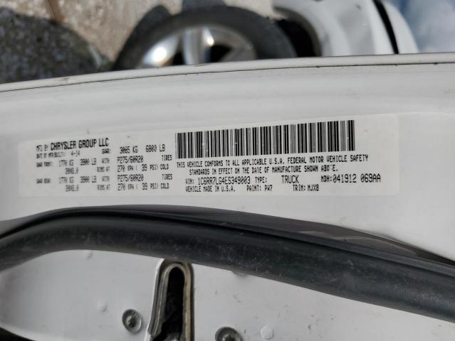 1C6RR7LG4ES349003 - 2014 RAM 1500 SLT WHITE photo 13