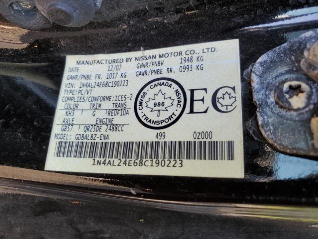 1N4AL24E68C190223 - 2008 NISSAN ALTIMA 2.5S BLACK photo 13