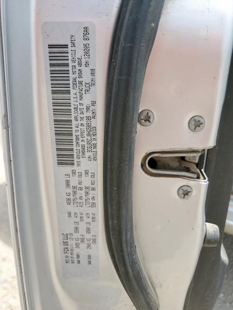 3C6UR5CJ8HG589189 - 2017 RAM 2500 ST ვერცხლისფერი ფოტო 12