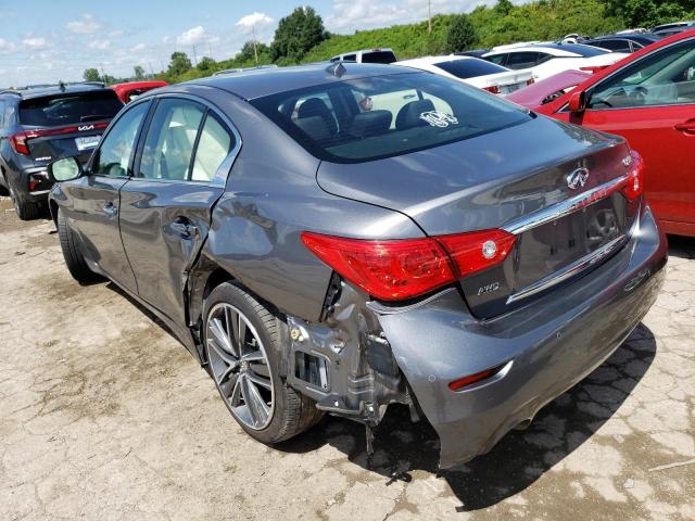 JN1AV7AR6HM900114 - 2017 INFINITI Q50 HYBRID GRAY photo 2