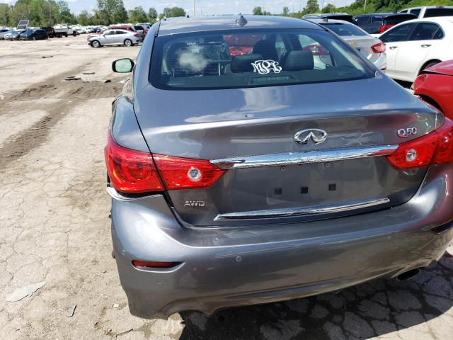 JN1AV7AR6HM900114 - 2017 INFINITI Q50 HYBRID GRAY photo 6