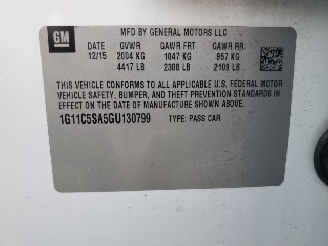 1G11C5SA5GU130799 - 2016 CHEVROLET MALIBU LIM LT 白色 照片 13