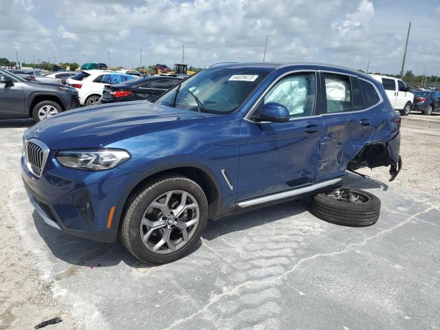 WBX47DP06NN173688 - 2022 BMW X3 SDRIVE30I BLUE photo 1