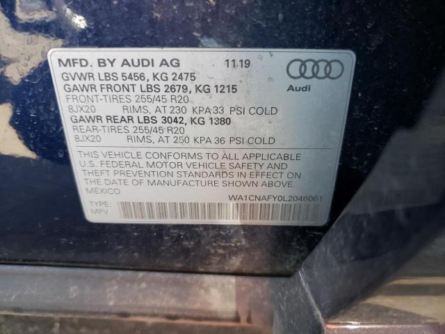 WA1CNAFY0L2046061 - 2020 AUDI Q5 PRESTIGE BLUE photo 13