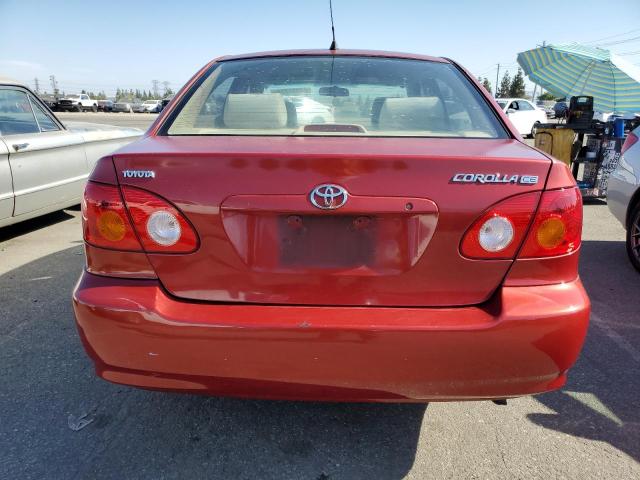 JTDBR32E542046605 - 2004 TOYOTA COROLLA CE RED photo 6