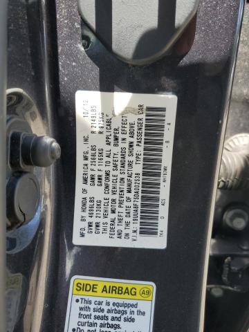 19UUA8F75DA002538 - 2013 ACURA TL ADVANCE BLACK photo 12