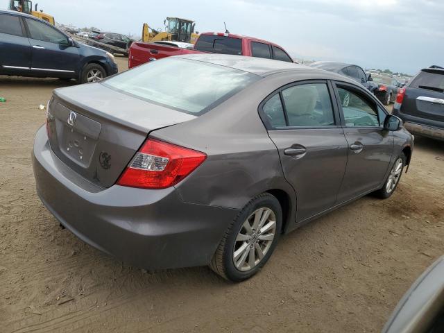 2HGFB2F97CH527430 - 2012 HONDA CIVIC EXL GRAY photo 3