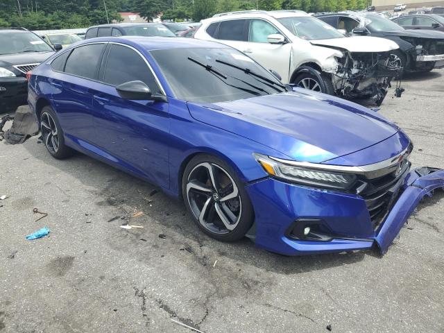 1HGCV1F39MA109211 - 2021 HONDA ACCORD SPORT BLUE photo 4