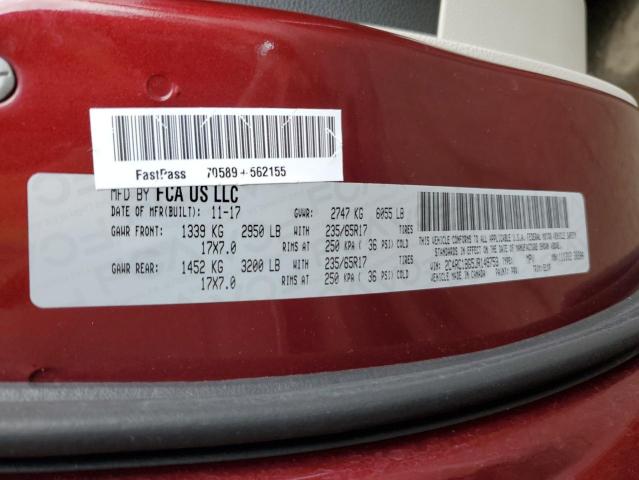 2C4RC1BG5JR149753 - 2018 CHRYSLER PACIFICA TOURING L Շագանակագույն լուսանկար 12