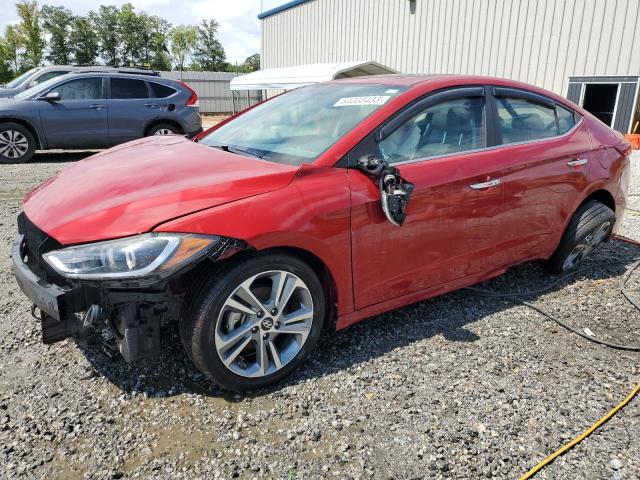 KMHD84LF2HU127706 - 2017 HYUNDAI ELANTRA SE RED photo 1