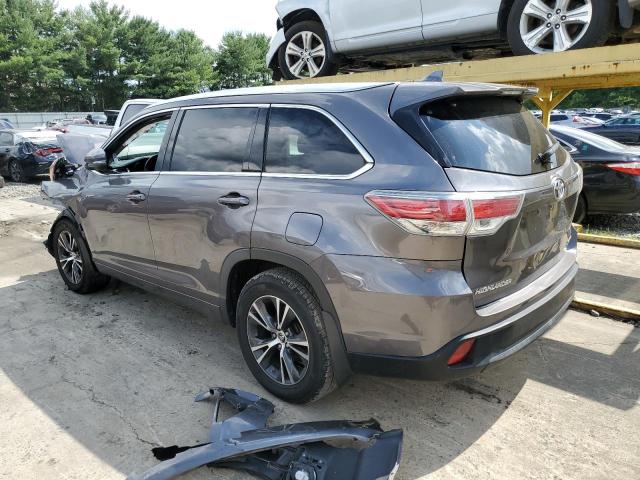 5TDJKRFH0GS253004 - 2016 TOYOTA HIGHLANDER XLE GRAY photo 2