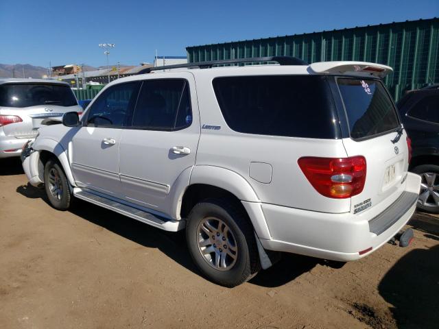 5TDBT48AX4S232662 - 2004 TOYOTA SEQUOIA LIMITED WHITE photo 2