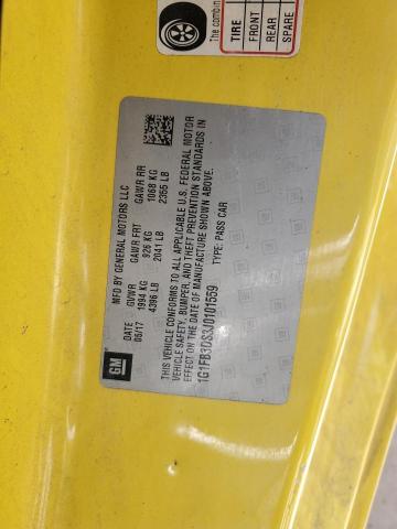 1G1FB3DS3J0101559 - 2018 CHEVROLET CAMARO LT Сары фото 12